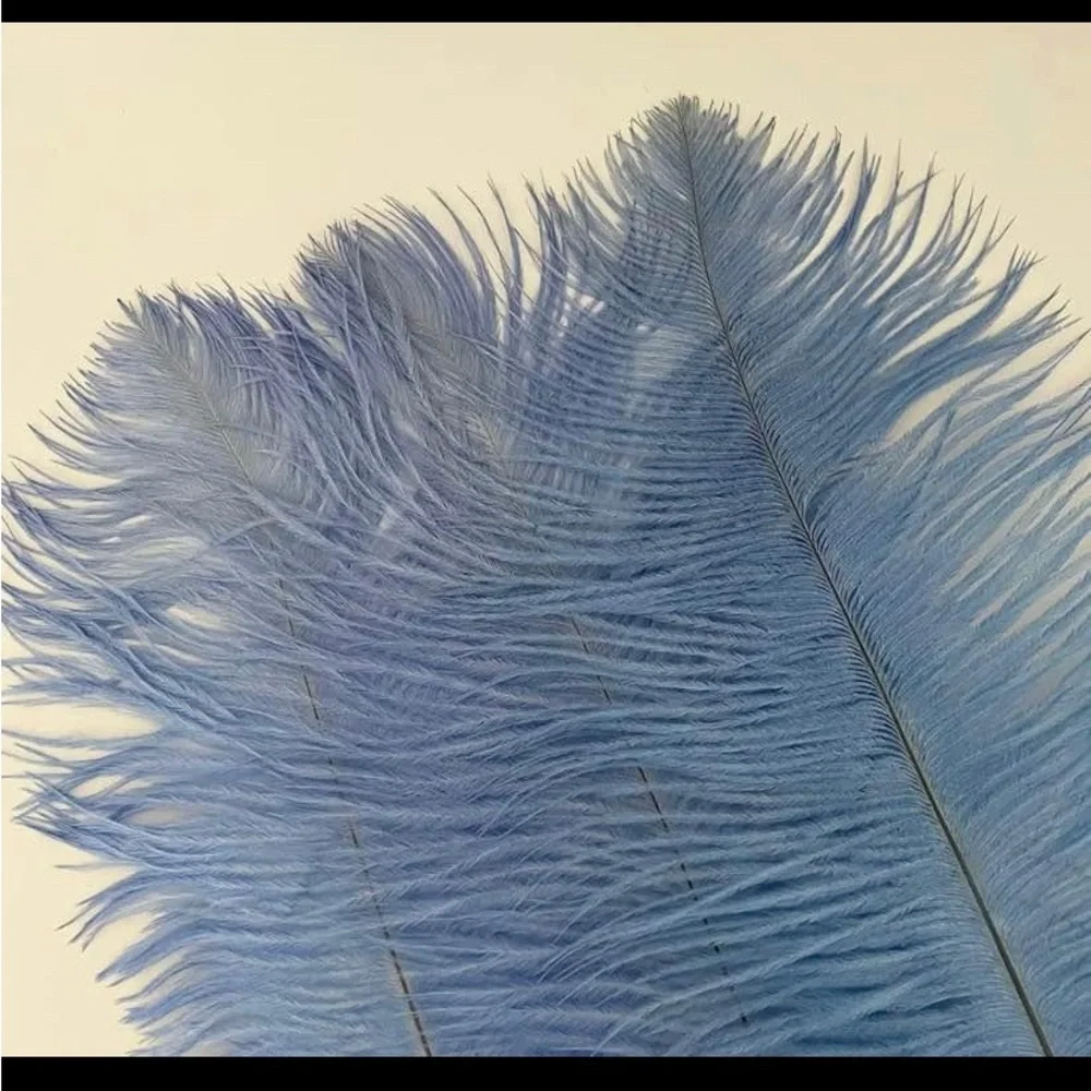 10 count | Dusty Blue Feathers size 12-14 inches Wedding Bouquet ParCenterpiece